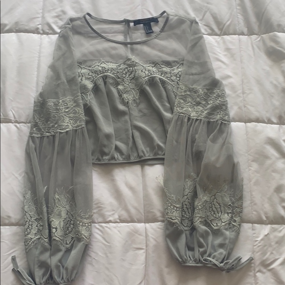 Forever 21 Crop Top Long Sleeve